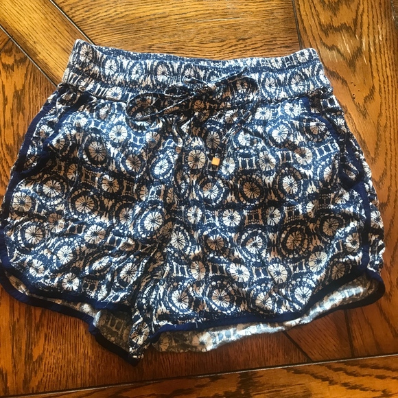 Ava Christine Blue Boho Shorts - Picture 1 of 3